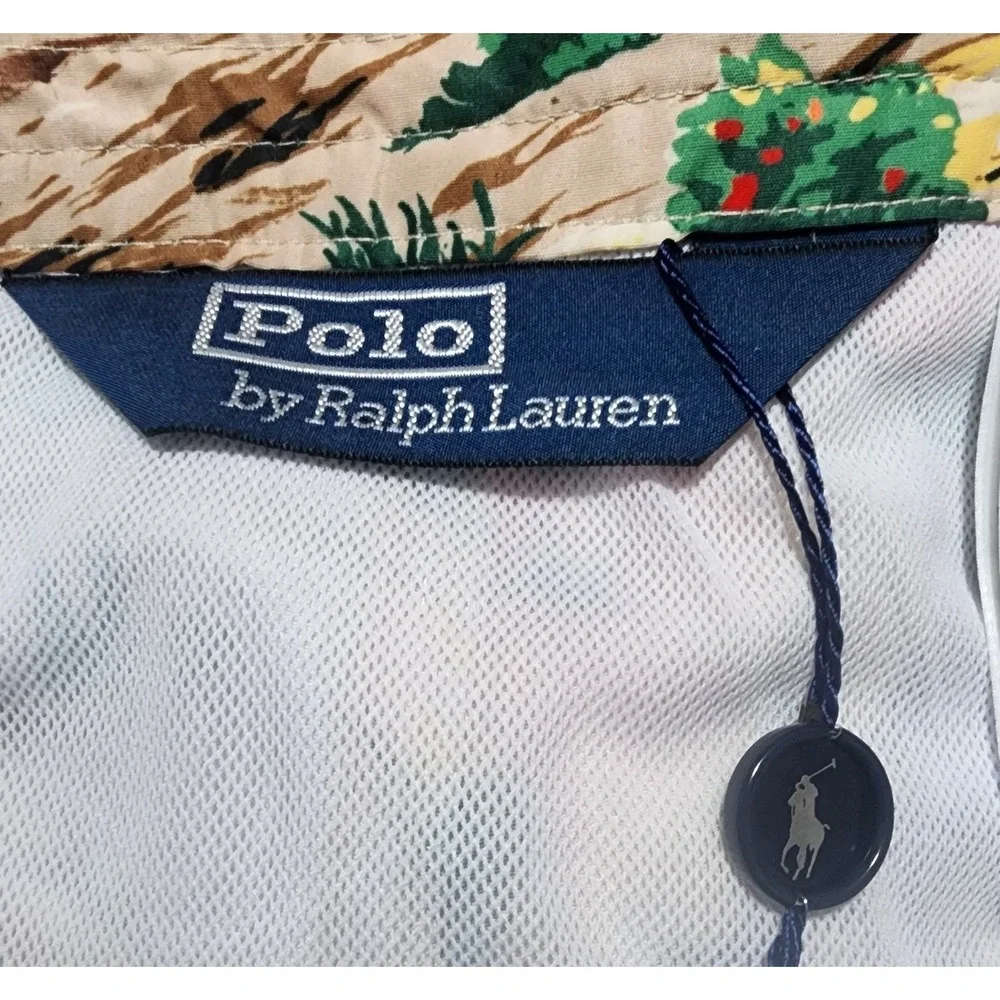 $98 NWT Polo Ralph Lauren 7.25 Inch Palm Island Swim Trunks Size 32